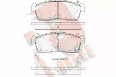 R BRAKE rb1833203 -  Комплект тормозных колодок, дисковый тормоз